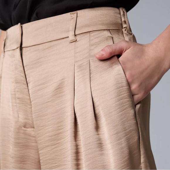 Simply Vera Vera Wang Tan Wide-Leg Pants - Picture 3 of 8